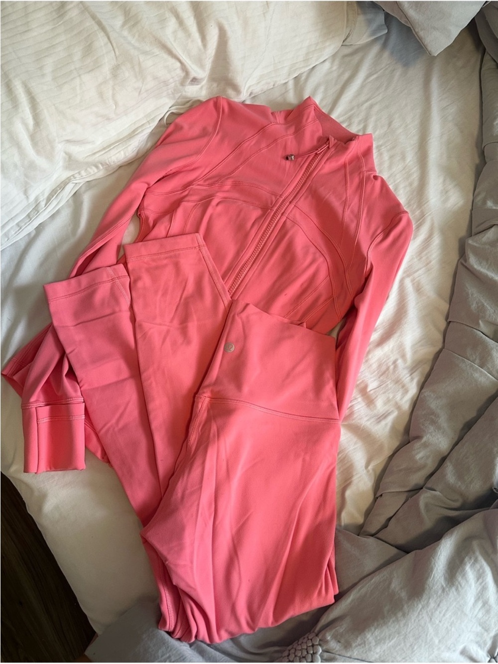 lululemon athletica Coral Pink Full-Zip Women's Jumpsuit